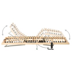 vidaXL Somier de láminas eléctrico 28 láminas 7 regiones 90x200 cm