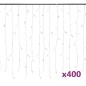 vidaXL Cortina luces carámbano 10m 400 LED blanco cálido 8 funciones vidaXL Cortina luces carámbano 10m 400 LED blanco cálido 8 funciones