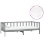 vidaXL Sofá cama con colchón madera de pino maciza gris 90x200 cm vidaXL Sofá cama con colchón madera de pino maciza gris 90x200 cm