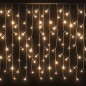 vidaXL Cortina luces carámbano 10m 400 LED blanco cálido 8 funciones vidaXL Cortina luces carámbano 10m 400 LED blanco cálido 8 funciones