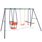 vidaXL Juego de columpios con 5 asientos naranja vidaXL Juego de columpios con 5 asientos naranja