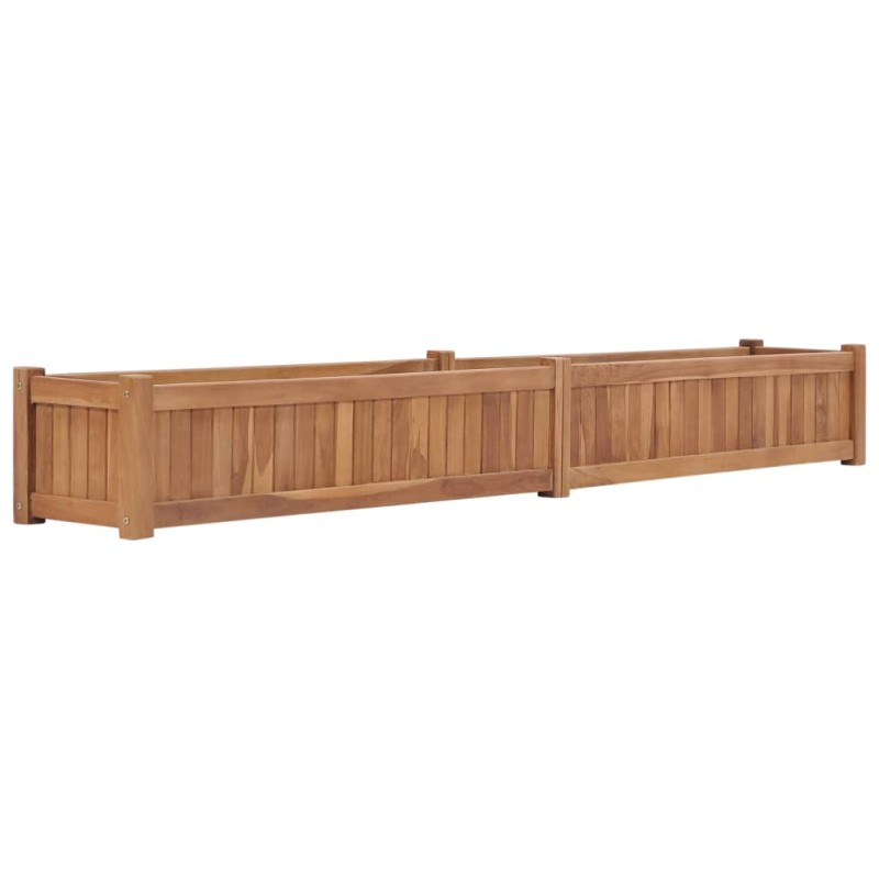 vidaXL Arriate elevado madera maciza de teca 200x30x25 cm vidaXL Arriate elevado madera maciza de teca 200x30x25 cm