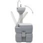 vidaXL Set de lavabo con pedestal e inodoro portátil para camping gris vidaXL Set de lavabo con pedestal e inodoro portátil para camping gris