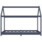 vidaXL Estructura de cama infantil madera maciza pino gris 70x140 cm vidaXL Estructura de cama infantil madera maciza pino gris 70x140 cm