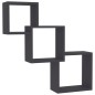 vidaXL Estante de pared de cubo madera contrachapada gris 68x15x68cm vidaXL Estante de pared de cubo madera contrachapada gris 68x15x68cm