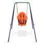 vidaXL Columpio de bebé con arnés de seguridad naranja vidaXL Columpio de bebé con arnés de seguridad naranja