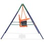 vidaXL Columpio de bebé con arnés de seguridad naranja vidaXL Columpio de bebé con arnés de seguridad naranja