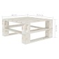 vidaXL Mesa de palés para jardín madera blanco vidaXL Mesa de palés para jardín madera blanco