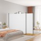 vidaXL Biombo divisor de 4 paneles de tela blanco 698x180 cm vidaXL Biombo divisor de 4 paneles de tela blanco 698x180 cm
