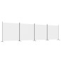 vidaXL Biombo divisor de 4 paneles de tela blanco 698x180 cm vidaXL Biombo divisor de 4 paneles de tela blanco 698x180 cm