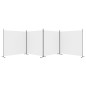 vidaXL Biombo divisor de 4 paneles de tela blanco 698x180 cm vidaXL Biombo divisor de 4 paneles de tela blanco 698x180 cm