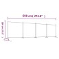 vidaXL Biombo divisor de 4 paneles de tela blanco 698x180 cm vidaXL Biombo divisor de 4 paneles de tela blanco 698x180 cm