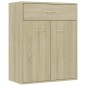 vidaXL Aparador de madera contrachapada color roble Sonoma 60x30x75 cm vidaXL Aparador de madera contrachapada color roble Sonoma 60x30x75 cm