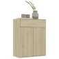 vidaXL Aparador de madera contrachapada color roble Sonoma 60x30x75 cm vidaXL Aparador de madera contrachapada color roble Sonoma 60x30x75 cm
