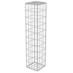 vidaXL Muro de gaviones con cubiertas acero galvanizado 20x20x100 cm