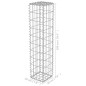 vidaXL Muro de gaviones con cubiertas acero galvanizado 20x20x100 cm vidaXL Muro de gaviones con cubiertas acero galvanizado 20x20x100 cm