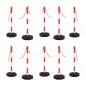 vidaXL Juego de barrera con postes y cadena plástico 10 m vidaXL Juego de barrera con postes y cadena plástico 10 m