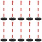 vidaXL Juego de barrera con postes y cadena plástico 10 m vidaXL Juego de barrera con postes y cadena plástico 10 m
