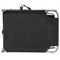 vidaXL Tumbona plegable con toldo de aluminio negro vidaXL Tumbona plegable con toldo de aluminio negro