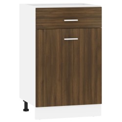 vidaXL Armario bajo de cocina madera ingeniería marrón roble