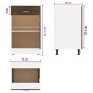 vidaXL Armario bajo de cocina madera ingeniería marrón roble vidaXL Armario bajo de cocina madera ingeniería marrón roble
