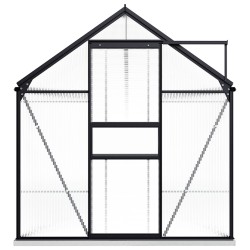 vidaXL Invernadero con estructura base aluminio gris antracita 9,31 m²