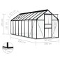 vidaXL Invernadero con estructura base aluminio gris antracita 9,31 m² vidaXL Invernadero con estructura base aluminio gris antracita 9,31 m²
