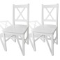 vidaXL Sillas de comedor 2 unidades madera de pino blancas vidaXL Sillas de comedor 2 unidades madera de pino blancas
