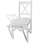 vidaXL Sillas de comedor 2 unidades madera de pino blancas vidaXL Sillas de comedor 2 unidades madera de pino blancas