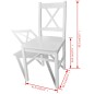 vidaXL Sillas de comedor 2 unidades madera de pino blancas vidaXL Sillas de comedor 2 unidades madera de pino blancas