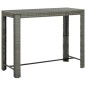 vidaXL Mesa alta de jardín ratán sintético gris 140,5x60,5x110,5 cm vidaXL Mesa alta de jardín ratán sintético gris 140,5x60,5x110,5 cm