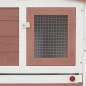vidaXL Jaula de animales grande madera marrón y blanco 204x45x85 cm