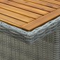 vidaXL Mesa de jardín ratán sintético madera maciza acacia gris claro vidaXL Mesa de jardín ratán sintético madera maciza acacia gris claro