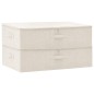 vidaXL Cajas de almacenaje 2 unidades tela color crema 70x40x18 cm vidaXL Cajas de almacenaje 2 unidades tela color crema 70x40x18 cm
