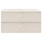 vidaXL Cajas de almacenaje 2 unidades tela color crema 70x40x18 cm vidaXL Cajas de almacenaje 2 unidades tela color crema 70x40x18 cm
