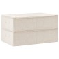 vidaXL Cajas de almacenaje 2 unidades tela color crema 70x40x18 cm vidaXL Cajas de almacenaje 2 unidades tela color crema 70x40x18 cm