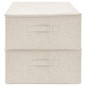vidaXL Cajas de almacenaje 2 unidades tela color crema 70x40x18 cm vidaXL Cajas de almacenaje 2 unidades tela color crema 70x40x18 cm