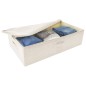 vidaXL Cajas de almacenaje 2 unidades tela color crema 70x40x18 cm vidaXL Cajas de almacenaje 2 unidades tela color crema 70x40x18 cm