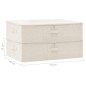 vidaXL Cajas de almacenaje 2 unidades tela color crema 70x40x18 cm vidaXL Cajas de almacenaje 2 unidades tela color crema 70x40x18 cm