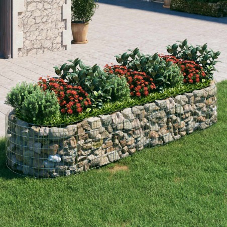 vidaXL Arriate de gaviones de hierro galvanizado 300x100x50 cm