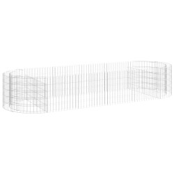 vidaXL Arriate de gaviones de hierro galvanizado 300x100x50 cm