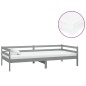 vidaXL Sofá cama con colchón madera de pino maciza gris 90x200 cm vidaXL Sofá cama con colchón madera de pino maciza gris 90x200 cm
