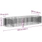 vidaXL Arriate de gaviones de hierro galvanizado 300x100x50 cm vidaXL Arriate de gaviones de hierro galvanizado 300x100x50 cm