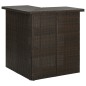 vidaXL Mesa de bar de esquina marrón ratán sintético 100x50x105 cm vidaXL Mesa de bar de esquina marrón ratán sintético 100x50x105 cm