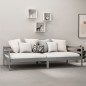 vidaXL Sofá cama con colchón madera de pino maciza gris 90x200 cm vidaXL Sofá cama con colchón madera de pino maciza gris 90x200 cm