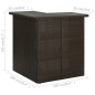 vidaXL Mesa de bar de esquina marrón ratán sintético 100x50x105 cm vidaXL Mesa de bar de esquina marrón ratán sintético 100x50x105 cm