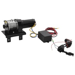 vidaXL Cabrestante eléctrico placa montaje guía de rodillo 12V 1360KG 