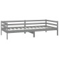 vidaXL Sofá cama con colchón madera de pino maciza gris 90x200 cm vidaXL Sofá cama con colchón madera de pino maciza gris 90x200 cm