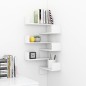 vidaXL Estante de esquina pared 2 uds madera blanco brillo 40x40x50 cm vidaXL Estante de esquina pared 2 uds madera blanco brillo 40x40x50 cm
