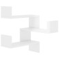 vidaXL Estante de esquina pared 2 uds madera blanco brillo 40x40x50 cm vidaXL Estante de esquina pared 2 uds madera blanco brillo 40x40x50 cm